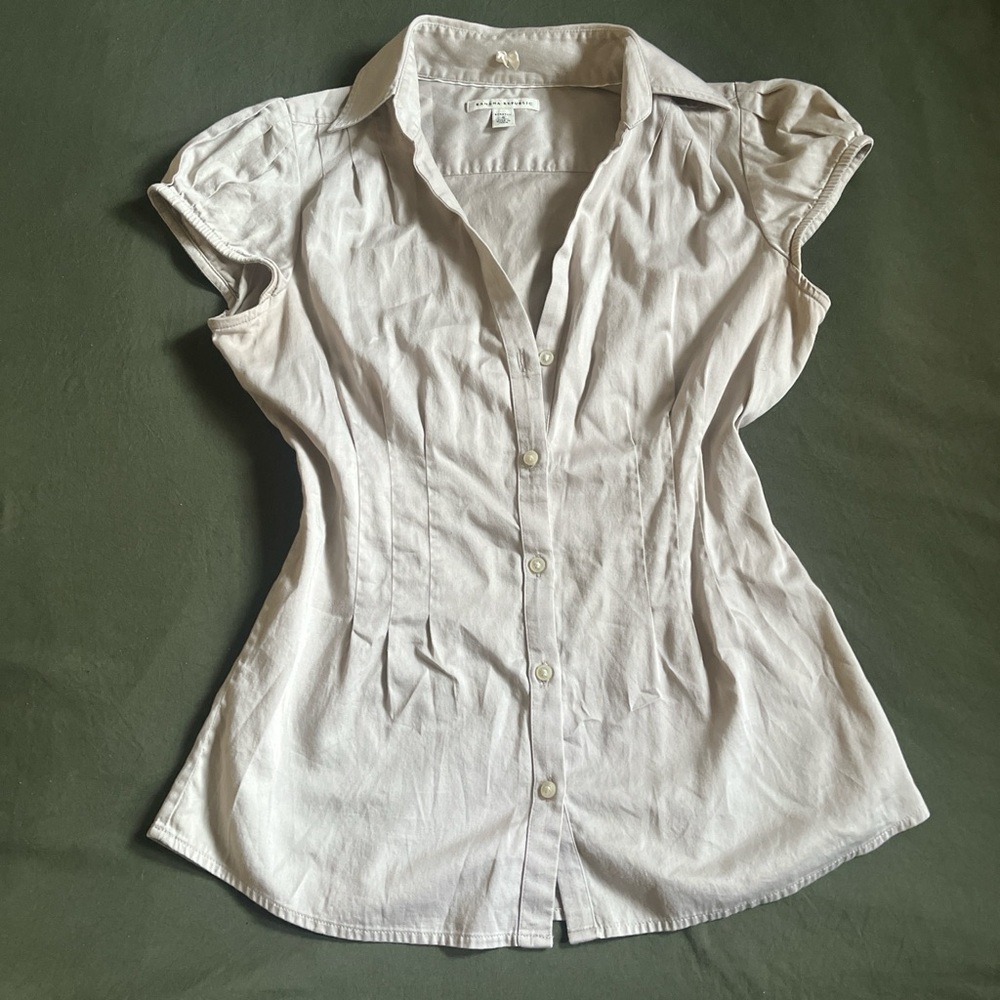 Banana Republic Cream Button-Down Shirt